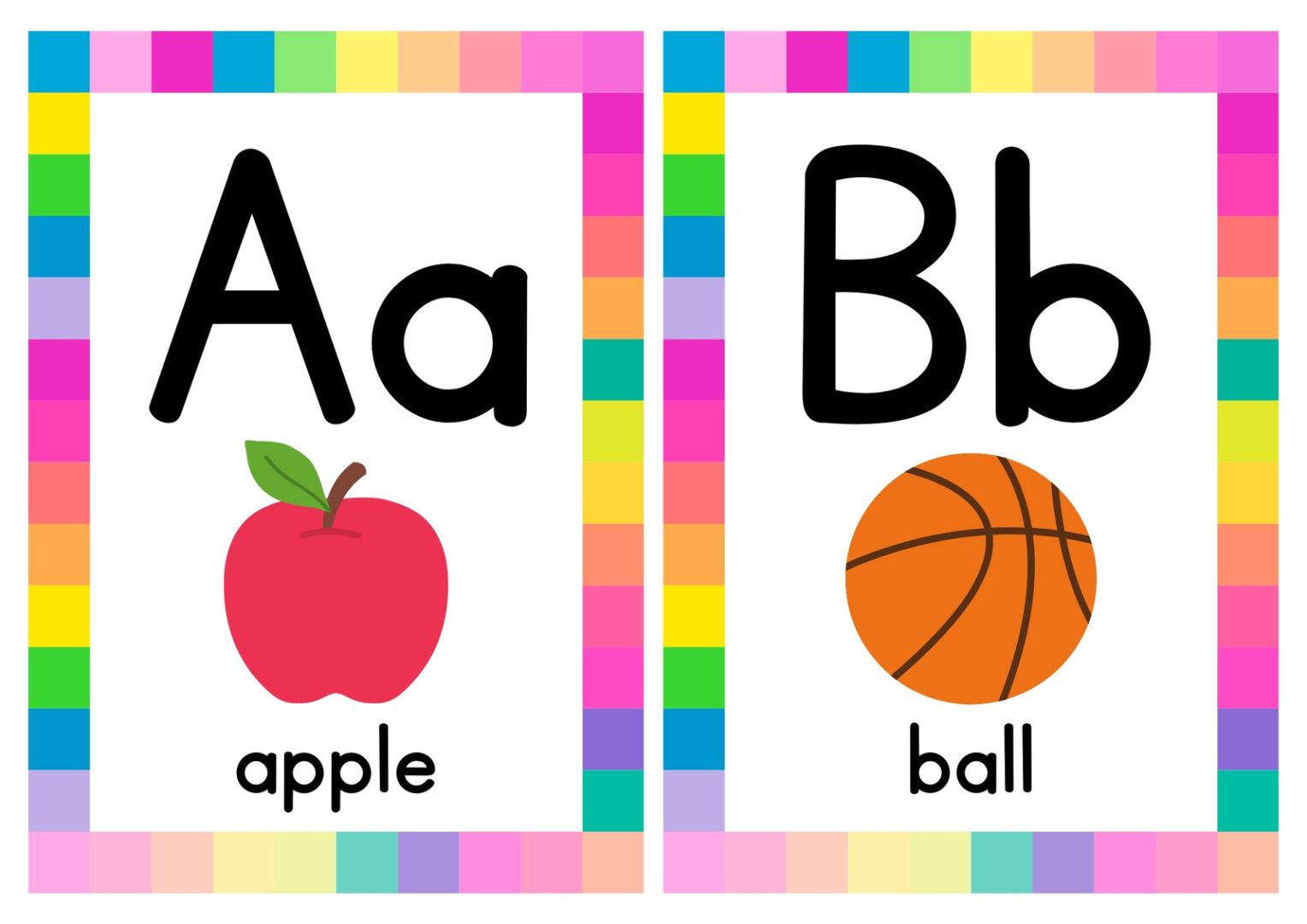 Free customizable alphabet flashcard templates | Canva