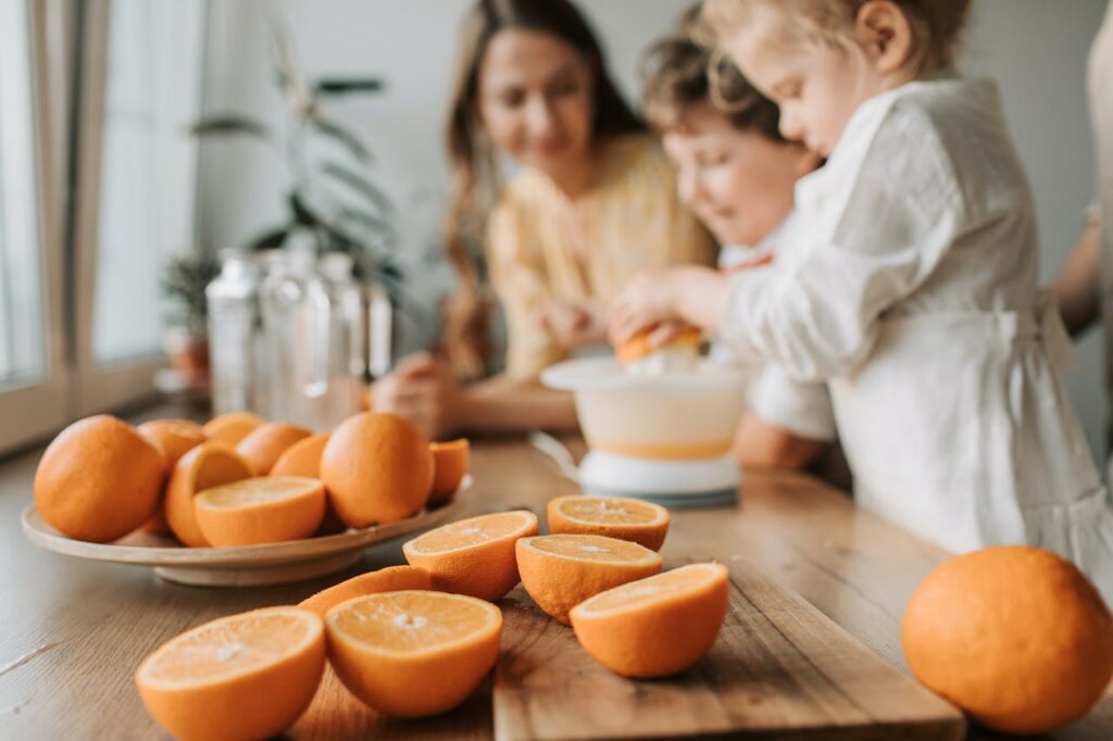 Orange Squeezing Kids